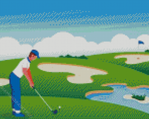 Aesthetic Golf Guy Diamond Painting