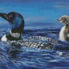 Aesthetic Loon And Baby Art Diamond Painting