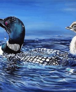 Aesthetic Loon And Baby Art Diamond Painting