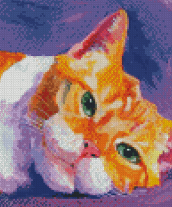 Aesthetic Orange Tabby Cat Diamond Painting
