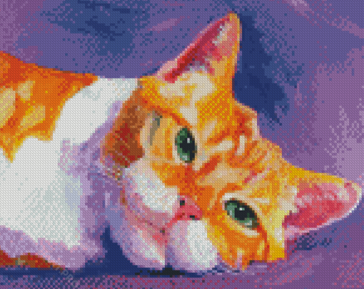 Aesthetic Orange Tabby Cat Diamond Painting