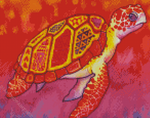 Aesthetic Pop Art Turtle Diamond Painting