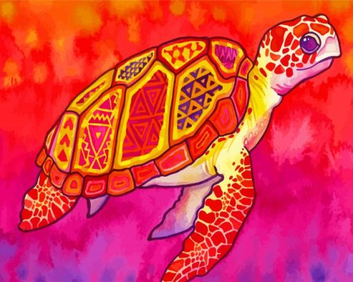 Aesthetic Pop Art Turtle Diamond Painting