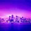 Aesthetic Purple Night City Diamond Painting