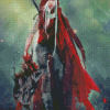 Aesthetic Red Riding Hood Illustration diamond Painting