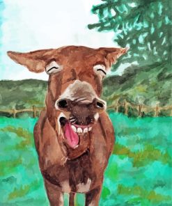 Aesthetic Smiling Donkey Diamond Painting