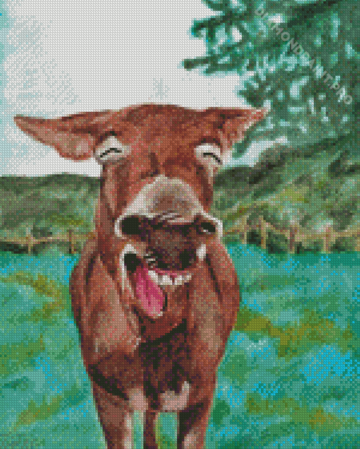 Aesthetic Smiling Donkey Diamond Painting