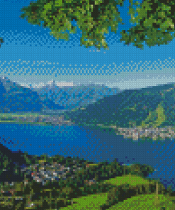 Aesthetic Strandbad Zell Am See Diamond Painting