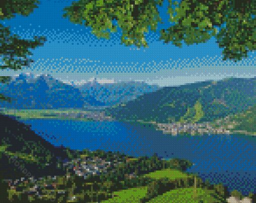 Aesthetic Strandbad Zell Am See Diamond Painting