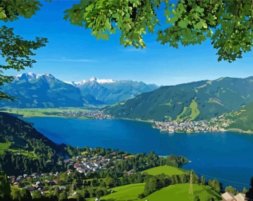 Aesthetic Strandbad Zell Am See Diamond Painting