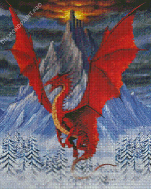 Aesthetic Welsh Dragon Diamond Painting