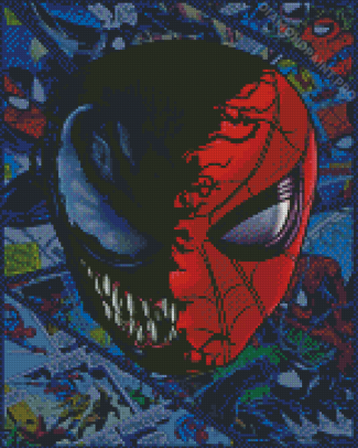 Aesthetic Spiderman With Venom Art Diamond Painting