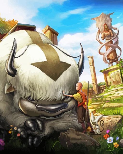 Avatar Appa Illustration Diamond Painting