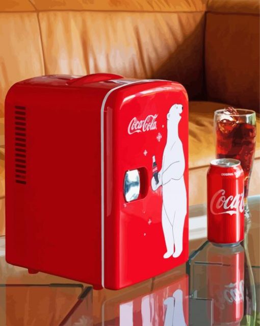 Bear In Coke Refrigerator Diamond Painting