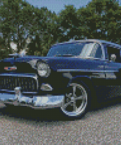 Black 1955 Chevrolet Diamond Painting