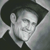 Black And White Chuck Connors Art Diamond Painting