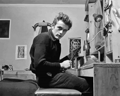 Black And White Enigma Of James Dean Diamond Painting