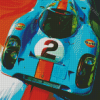 Blue Porsche 917 Diamond Painting