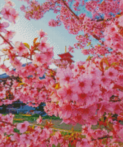 Cherry Blossoms Japanese Flowers Diamond Painting