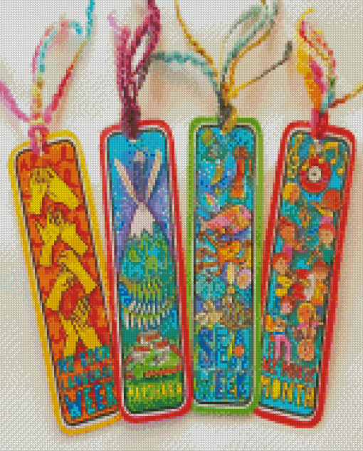 Colorful Book Markers Diamond Painting