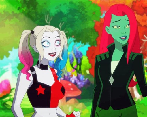 Cool Harley Quinn And Poison Ivy Diamond Painting
