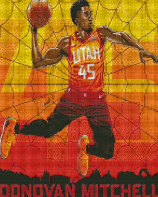 Donovan Mitchell Art Diamond Painting