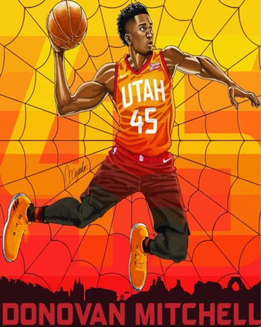 Donovan Mitchell Art Diamond Painting