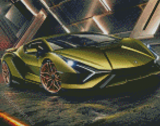 Green Exotic Cars Diamond Painting