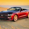 Red Mustang Convertible Diamond Painting