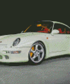 White 911 Turbo Diamond Painting