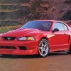 2000 Mustang Red Car Diamond Painting