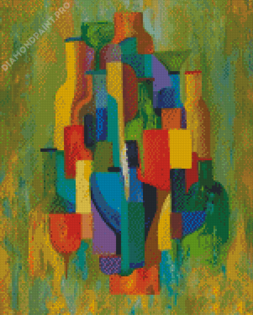 Abstract Bottles And Glasses Diamond Painting