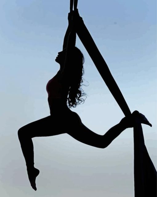 Aerial Silks Dancer Silhouette Diamond Painting