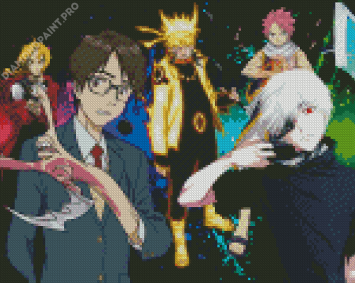 Aesthetic Anime Mashup Diamond Painting