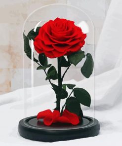 Aesthetic Rose In A Glass Diamond Painting