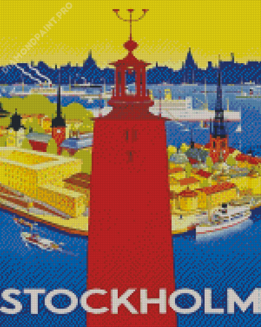 Aesthetic Stockholm Poster Diamond Painting