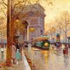 Arc De Triomphe And Avenue Friedland By Edouard Cortes Diamond Painting