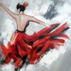 Dancing Girl In Red DressI Diamond Painting