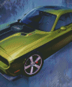 Dodge Challenger Scat Art Diamond Painting