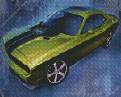 Dodge Challenger Scat Art Diamond Painting