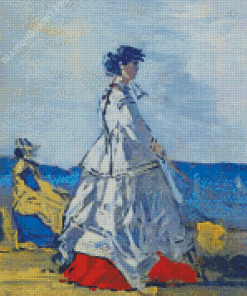 La Princesse Pauline De Metternich Sur La Plage By Eugene Boudin Diamond Painting