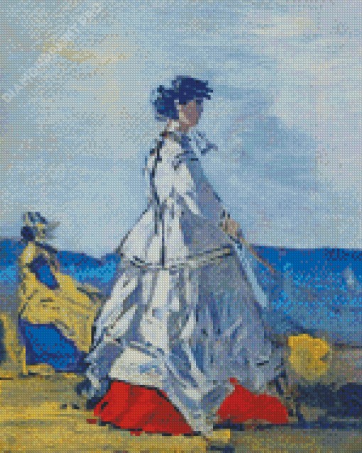 La Princesse Pauline De Metternich Sur La Plage By Eugene Boudin Diamond Painting