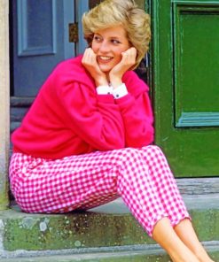 Lady Diana Pink Dress Diamond Painting