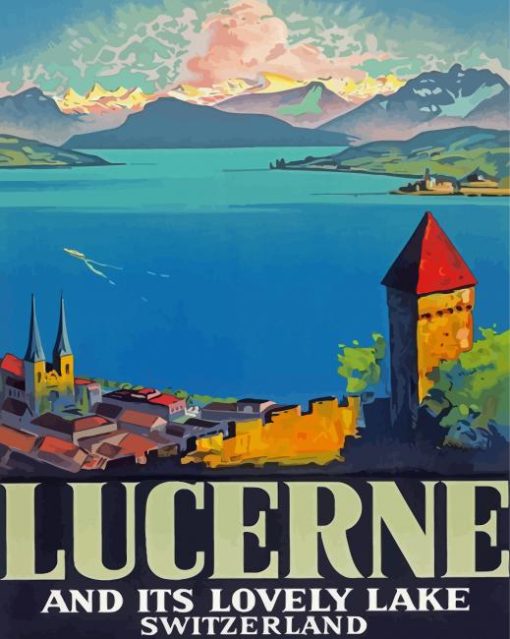 Lake Lucerne Poster Diamond Painting