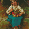 Little Girl With Basket Diamond Painting
