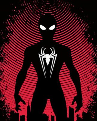 Marvel Spider Man Superhero Silhouette Diamond Painting