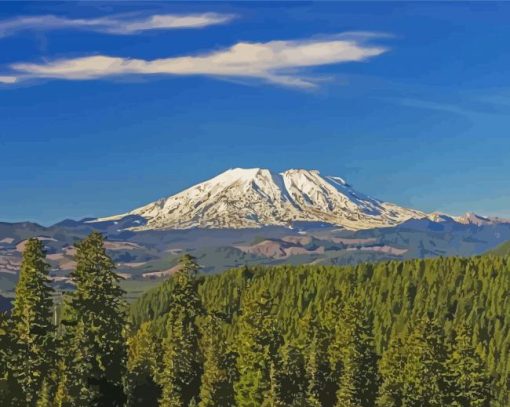 Mount St Helens Landscape Diamond Painting