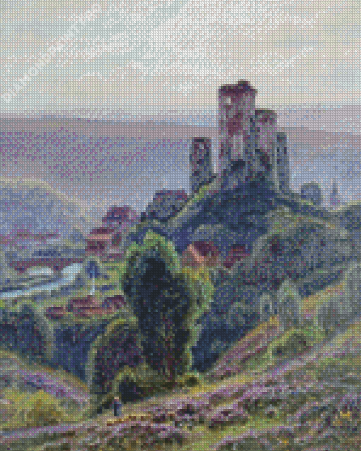Ruines Du Chateau D Herisson By William Didier Pouget Diamond Painting