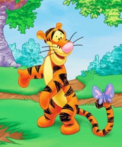 Tigger With Butterfly Diamond Painting