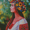 Ukrainian Woman Diamond Painting